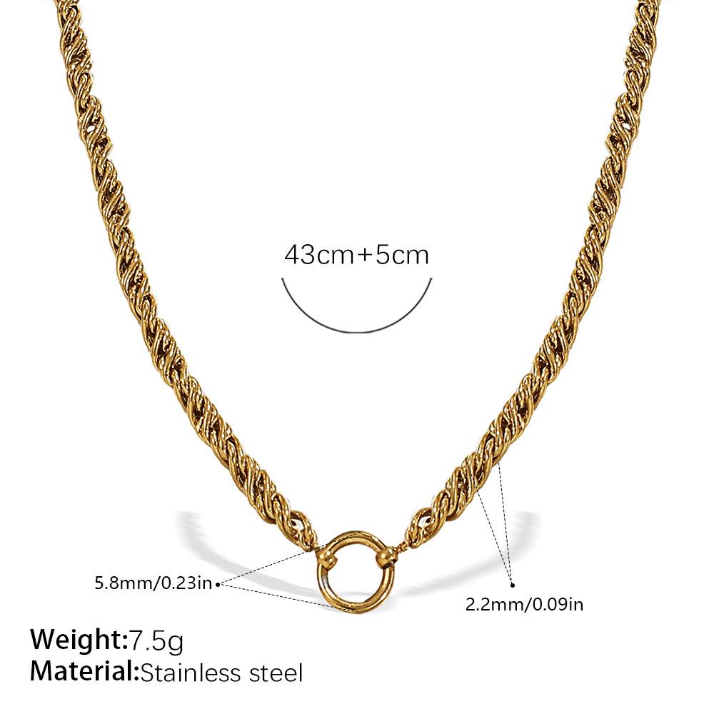 

European and American Style Necklace Versatile Simple Gold-plated 18K Gold Necklace Various Jewelry Women 2026 42+5CM