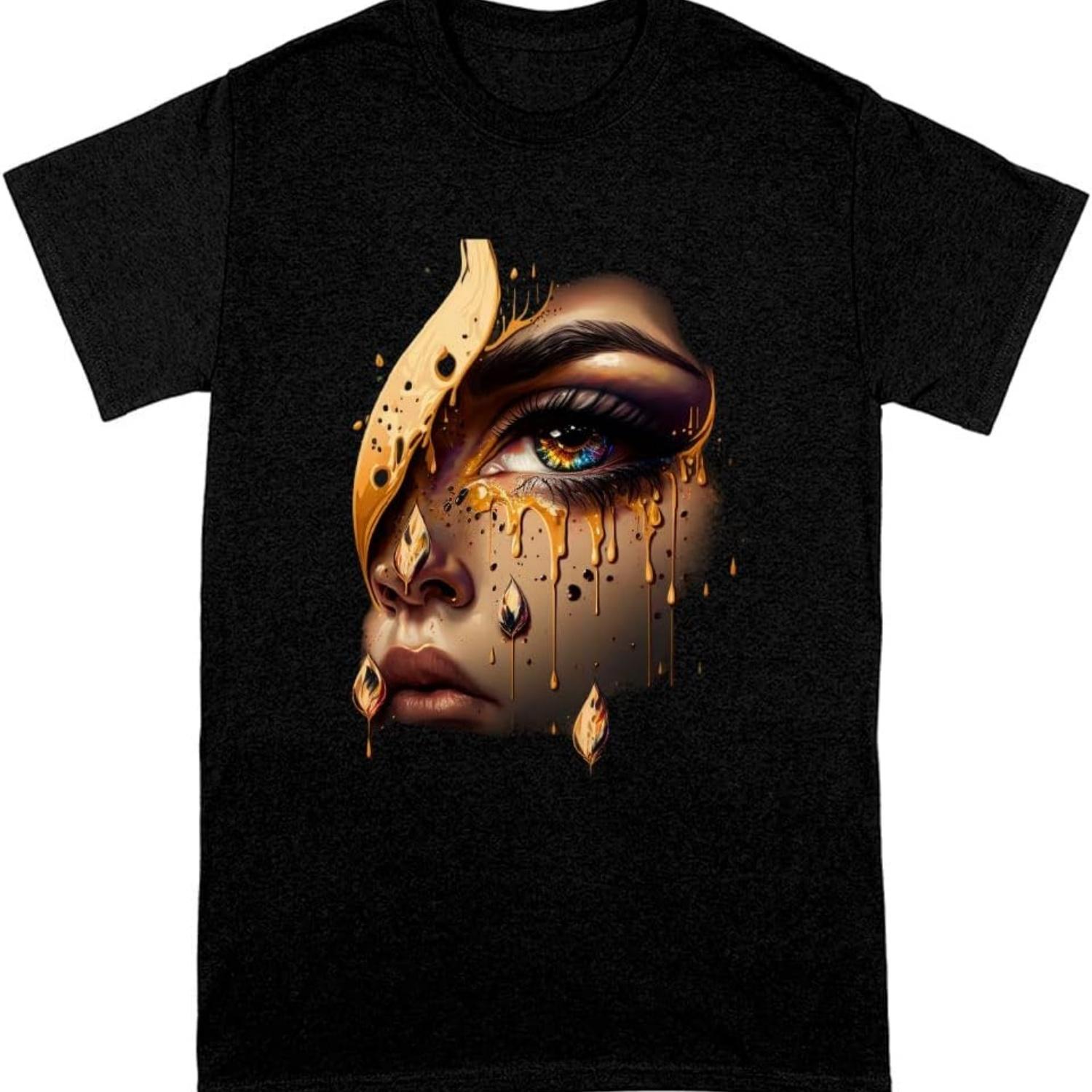 

Художественная футболка из плотного хлопка - Золотая художественная футболка - Футболка с лучшим дизайном XXXXXL чёрный