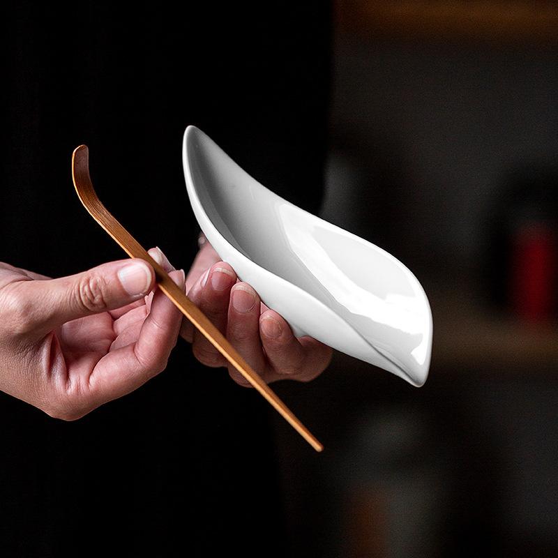 Janpanese Style Ceramic Tea Scoops Kung Fu Tea Ceremony Household Vintage Natural Tea Ceremony Tool Accessories 2025 New