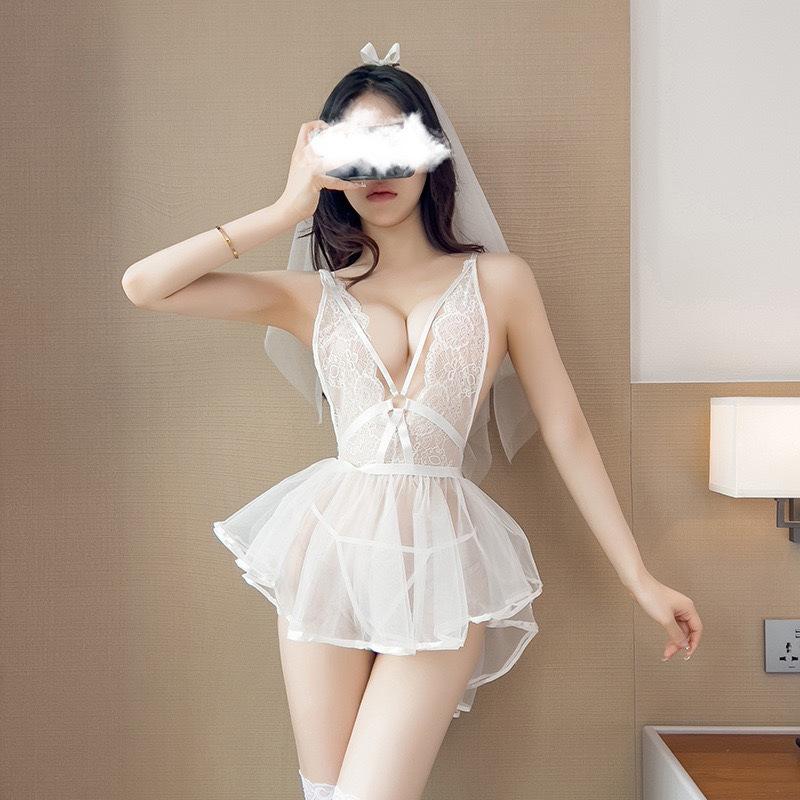 Pure desire bridal wedding dress uniform seduction lingerie lace free teaser perspective sexy pajamas passion suit