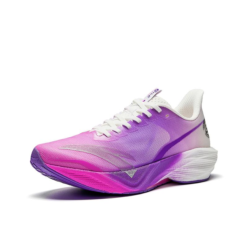 Anta Fabric Low top Running Shoes Men's Fluorescent Rose Purple/Grape Purple/Papyrus White 112625583-10