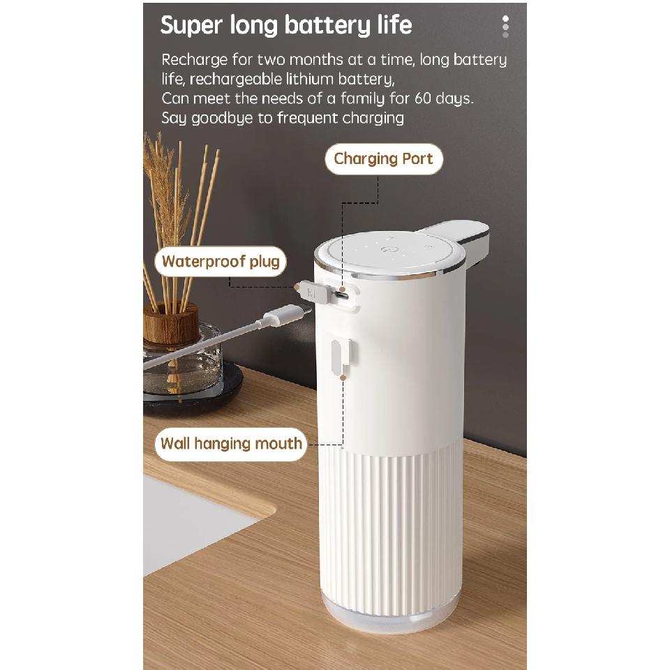 360ML Wall-Mounted Automatic Induction Smart Sense Soap Dispenser IPX5 Waterproof Touchless Hand Sanitizer Pump Washing Machine