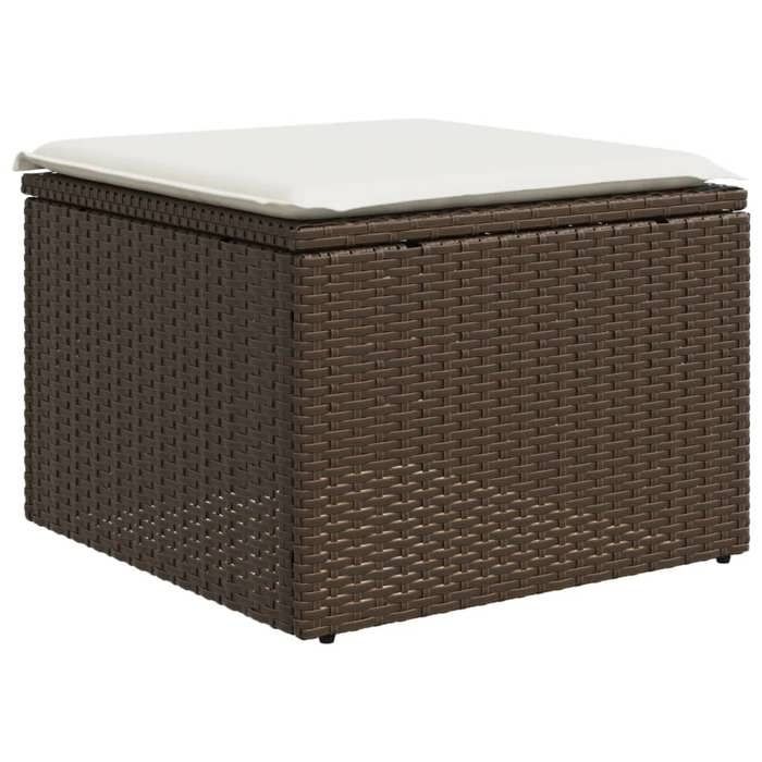 VidaXL Garden Lounge Set with Cushions 4 Pcs, Patio Sofas, Patio Furniture Set, Outdoor Furniture, Brown 3221272
