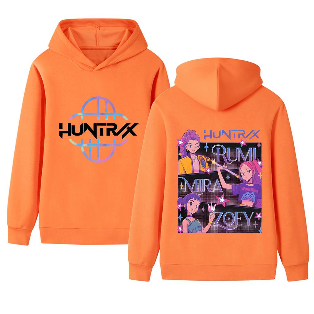 B1225-2 Kids Boys Girls Kpop Rumi Zoey Mira Double-sided Print Long Sleeves Hoodie