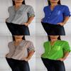 Womens Business Shirt With Pocket And Noniron Polyester For Office Wear