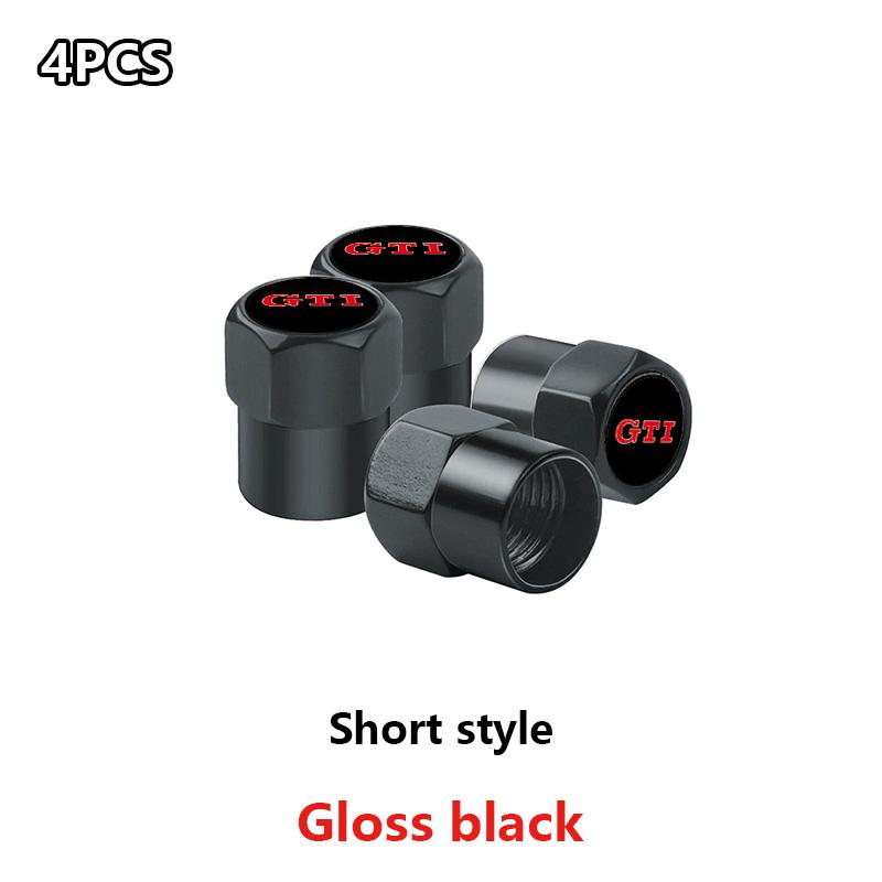 SVLHP1 4Pcs Car Logo Metal Wheel Tire Valve Stem Caps Accessories For Volkswagen VW GTI R Golf 5 7 6 4 Polo Tiguan Passat Jetta Lavida