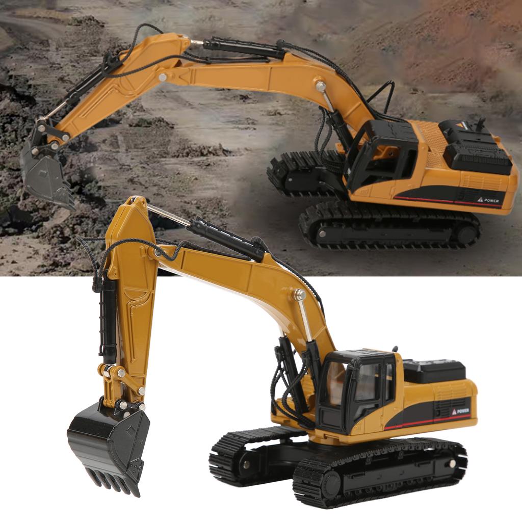 1/50 Scale Engineering Excavator Model Alloy Construction Vehicle Static Model Toy for Boys and Girls