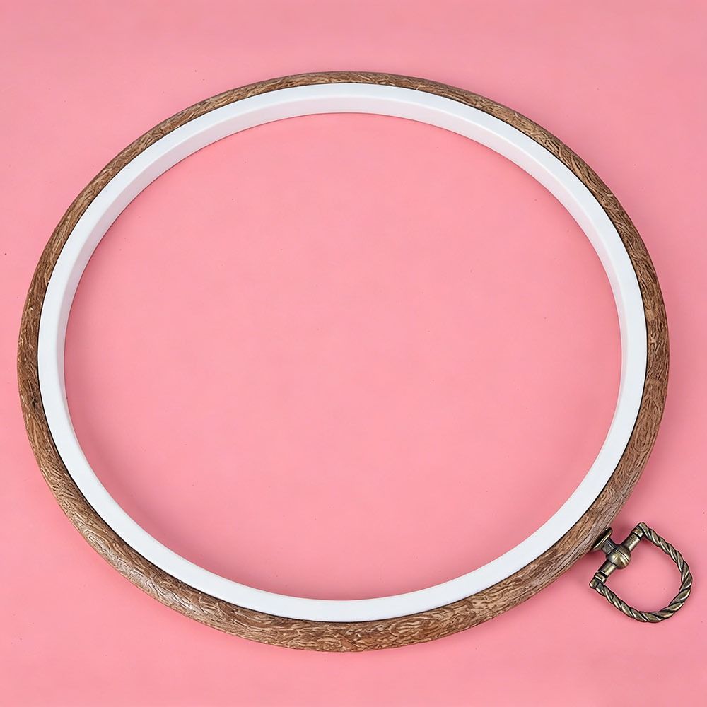 Imitated Wood Cross Stitch Hoop Plastic Embroidery Frame Craft Accessories  Hand Embroidery