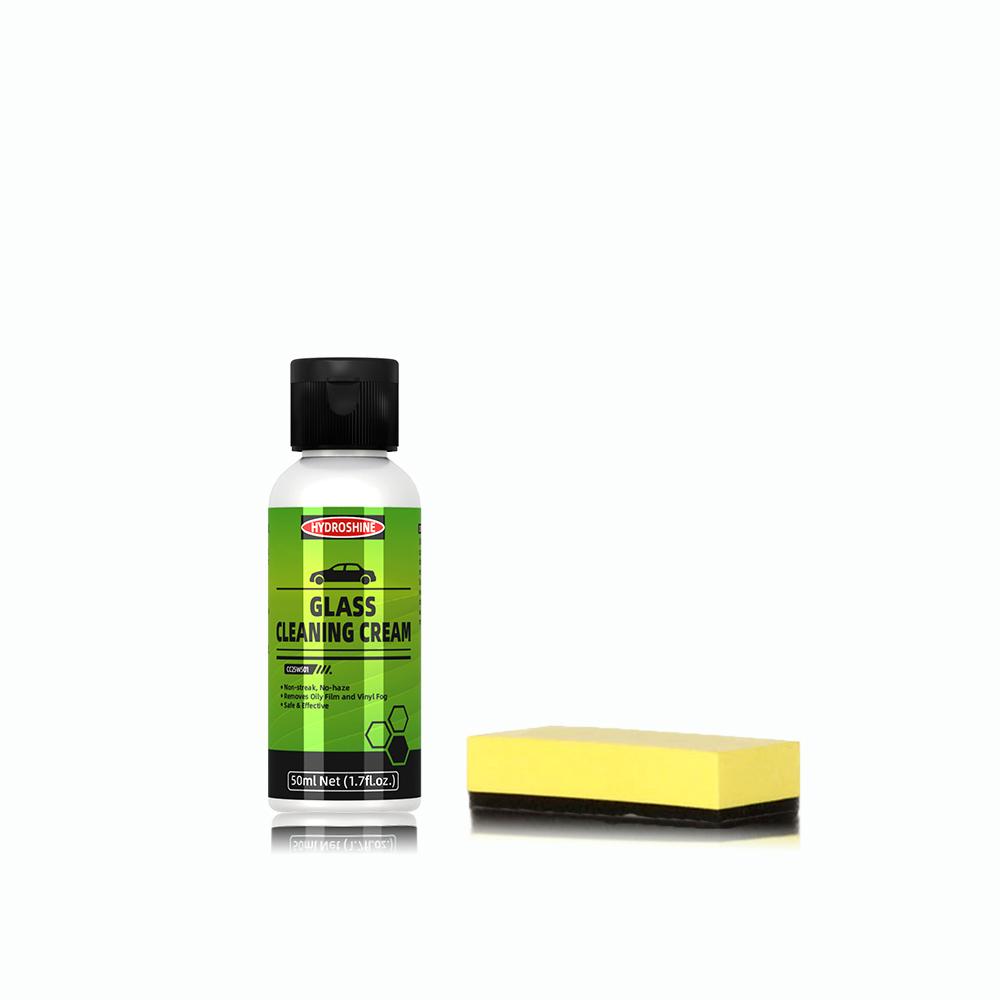 

Hydroshine Car Glass Oil Film Remover Cream Windscreen Cleaner Streak-Free Water Stain Removal Cream Paste Automotive Oil Stain 50ml