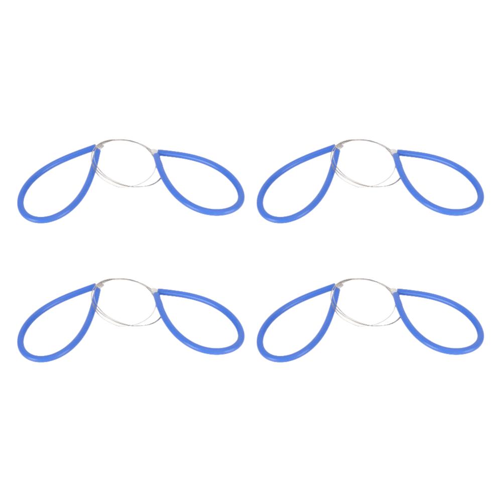 4PCS Stainless Steel Clay Cutters Wire Black Flexible Stainless Steel Cut Off Tools Rubber Blue Wire Pottery Cutter Outdoor Use синий