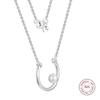 Contemporary Pearl Pendant Necklace 925 Sterling Silver Necklaces for Women Fashion Jewelry Collier Femme