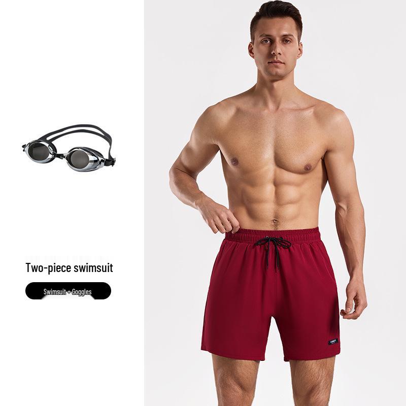 Men s Quick-Dry Swim Trunks Beach Surfing Anti-Embarrassment Hot Springs Swimwear Small (100-140 lbs)