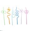 10Pcs Drinking Straws Plastic Colorful Drinking Straw Crazy Curly Milk Tea Straws
