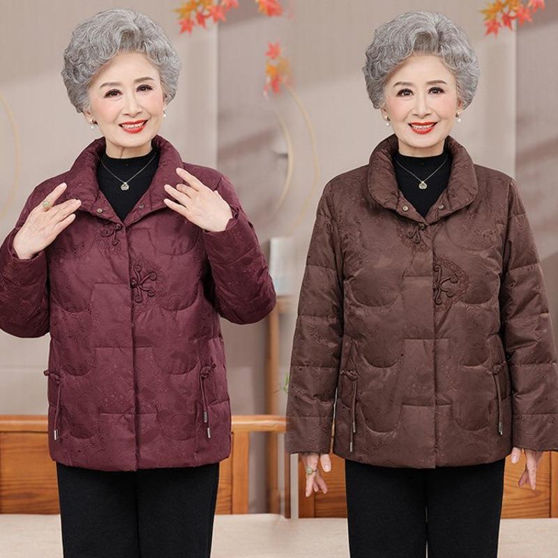 Down jacket women's winter white duck down jacket old lady winter coat clothing warm