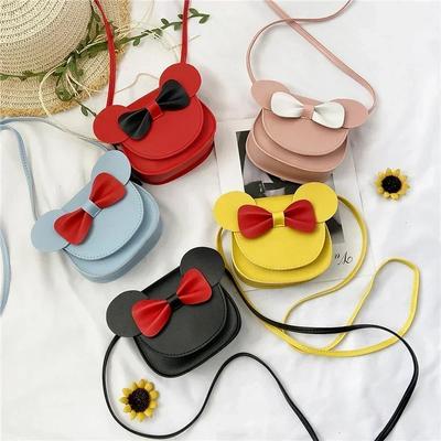 Fashion Girl Coin Purse Shoulder Bags Wallet Small Cute Crossbody Bag Mouse Bow Kid Money Bag Rabbit Shoulder Bag Purse