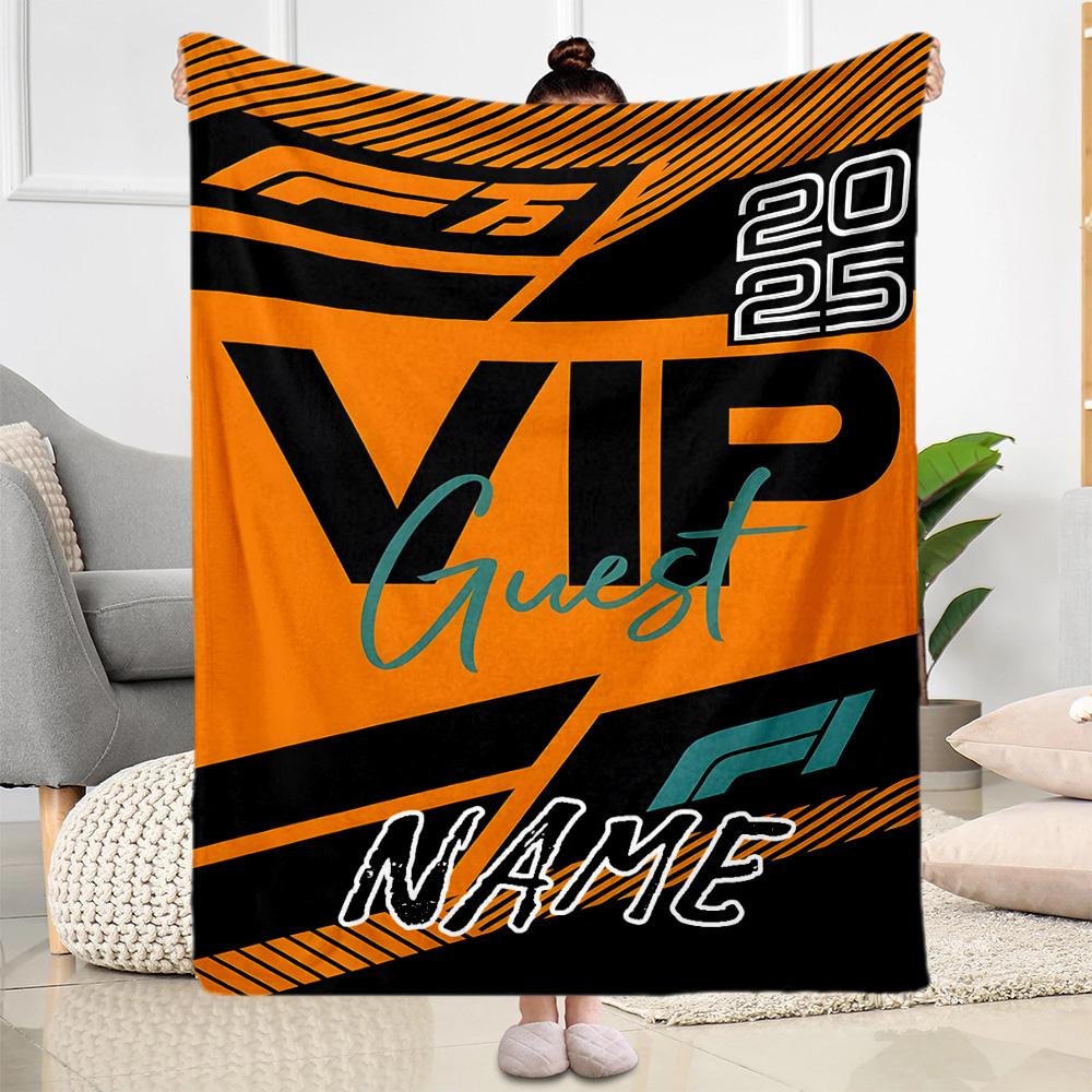 Vip Experience Customize Text Blanket Gift Personalized Blanket Soft Warm Cozy Throw For Bedding Office Chair Couch Sofa for All Occasions