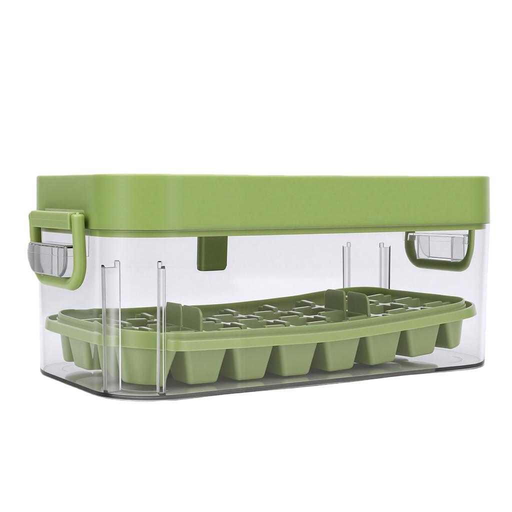 24 Cell Silicone Ice Cube Tray with Lid and Ice Scoop Food Grade Easy Release Flexible Ice Cube Mold for Freezer