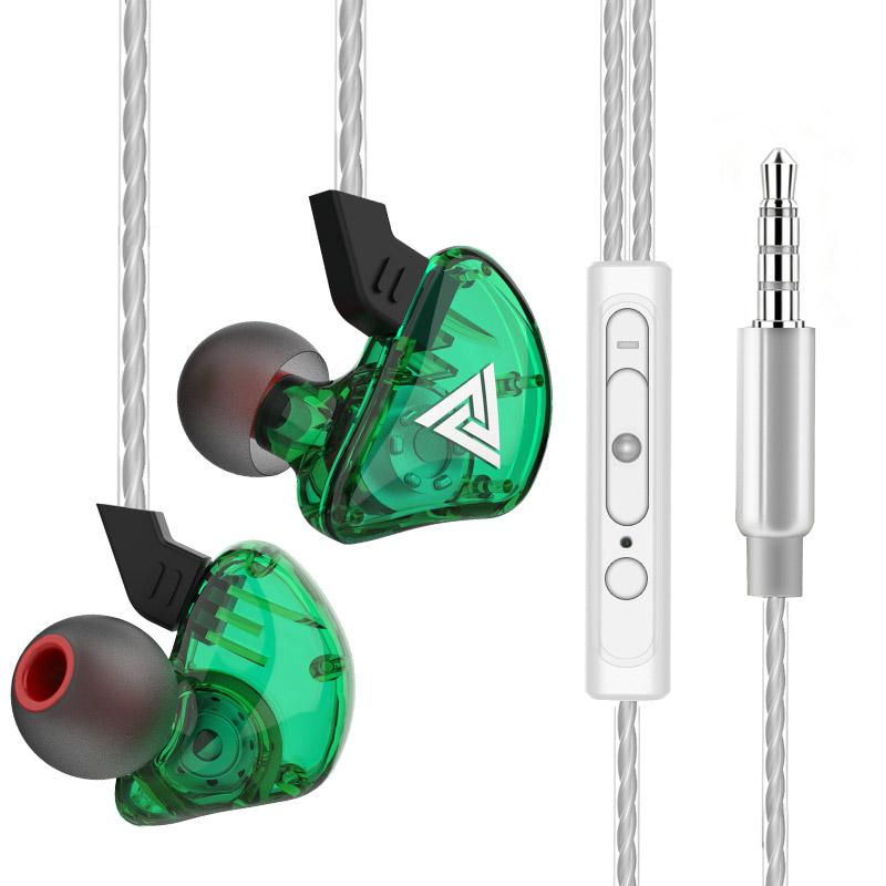 QKZ CK5 Wired Earphones In-Ear Headphones with Mic Volume Control HiFi Stereo Sound Deep Bass Tangle-Free for Phone Laptop PC