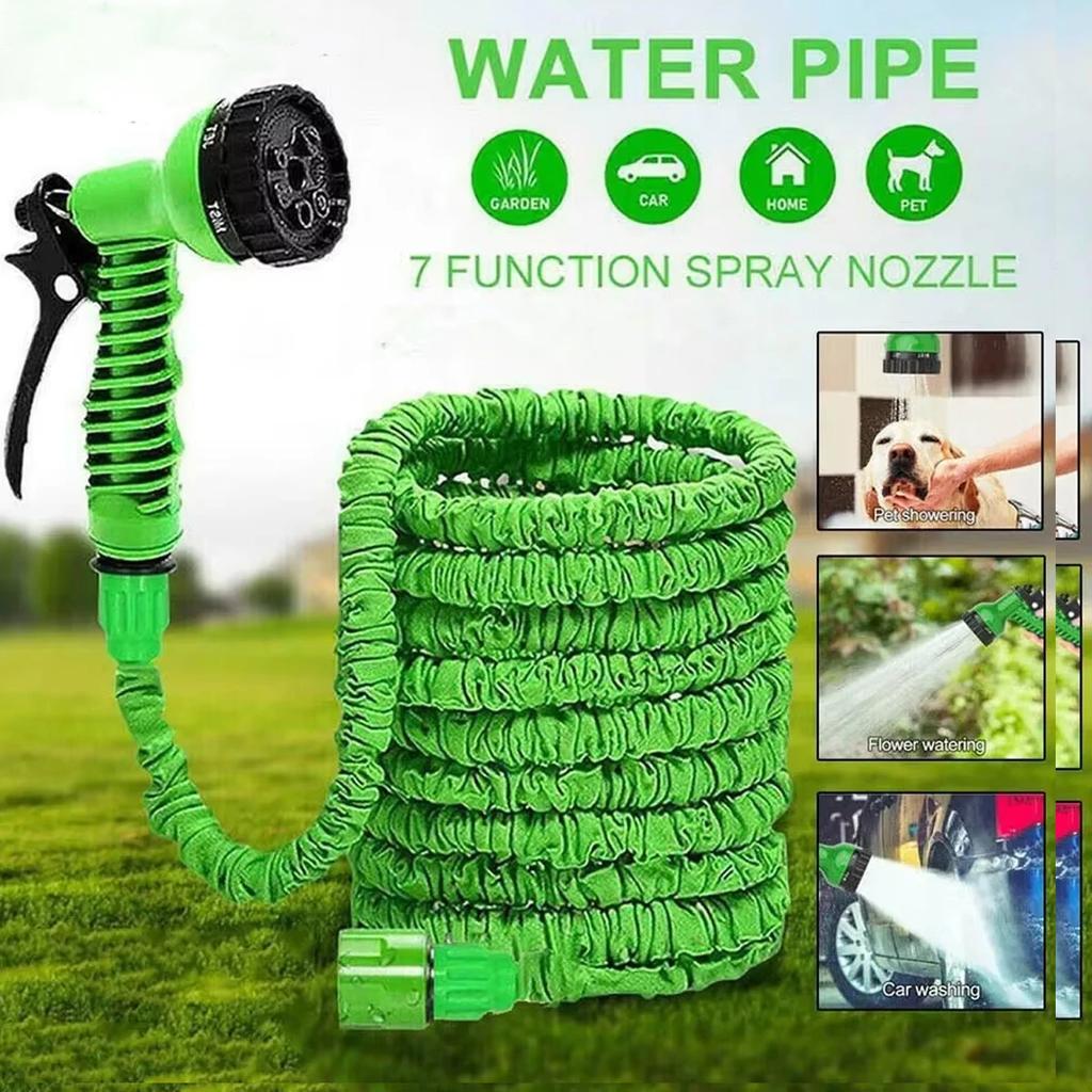 Ausziehbarer Magischer Schlauch, Hochdruck-Autowäsche, 7 Wassersprühfunktionen, Wasserpistole, Bewässerungsschlauch für Haus und Garten Gartenschlauch