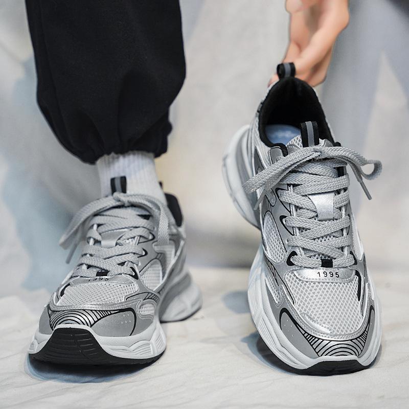 Sneakers Spring New Breathable Mesh Shoes Versatile Fashion Wear-resistant Sports Running Shoes Trendy Shoes Men