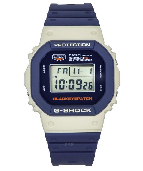

Casio G-Shock Digital BlackEyePatch Collaboration с ремешком из био-основанной смолы, кварцевые часы DW-5610BEP-2 200M для мужчин синий