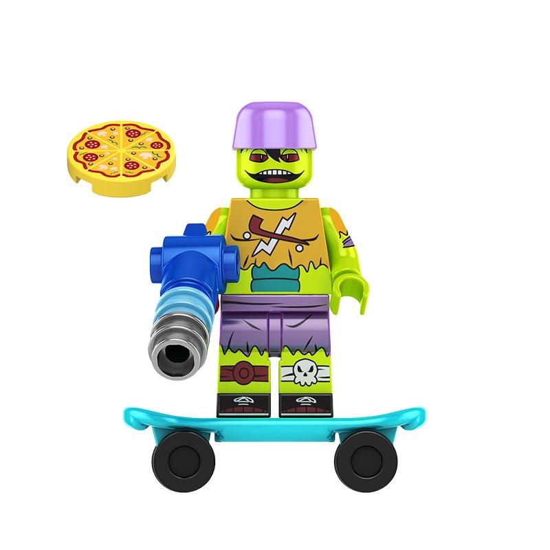 Children's Toy Kf6196 Ninja Turtle Da Vinci Building Blocks Abs Plastic Non-electric Diy