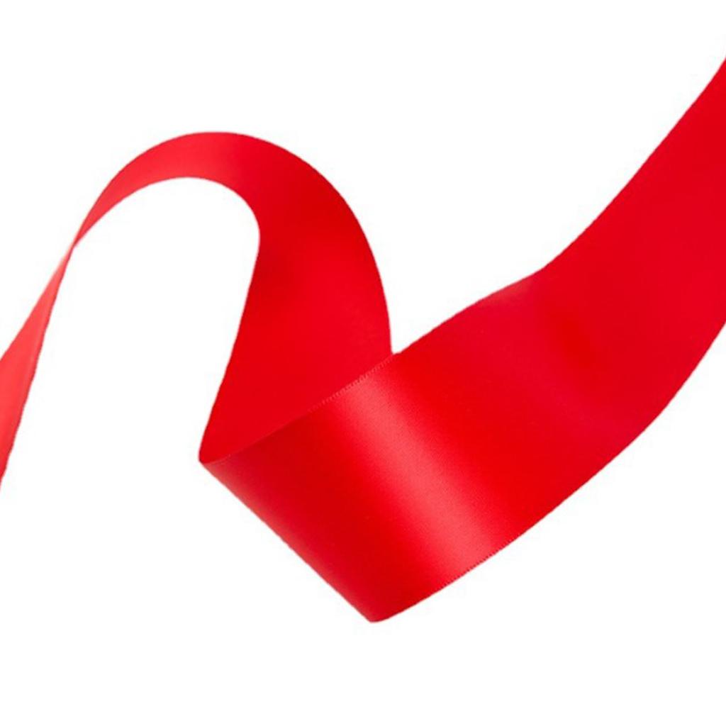 Gift Wrap Ribbon 91m Length Red Polyester Ribbon Roll for Household Cake Shops Gift Shops