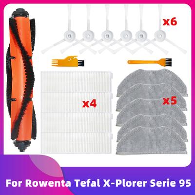 Fit For Rowenta Tefal X-Plorer Serie 95 RG7975WH RG7987WH Parts Main Roller Side Brush Hepa Filter Mop Cloth Wipe Replacement
