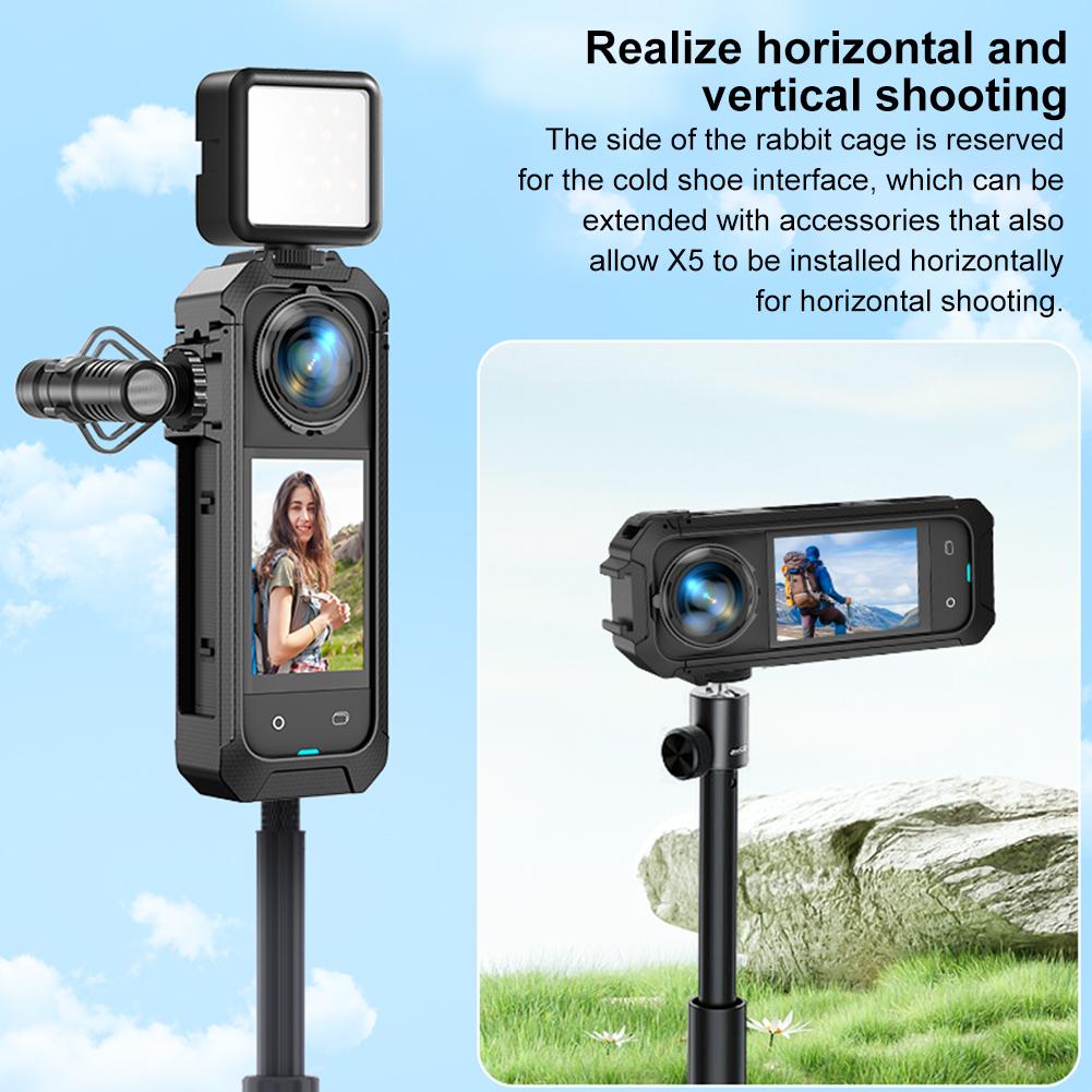 PC Protective Frame Magnetic Quick Release Interface Protective Case Action Camera Frame for Insta360 X5 Camera Accessories