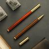 Business Minimalist Design Metal and Wood Material Signature Pens, Business Office Ballpoint Pens