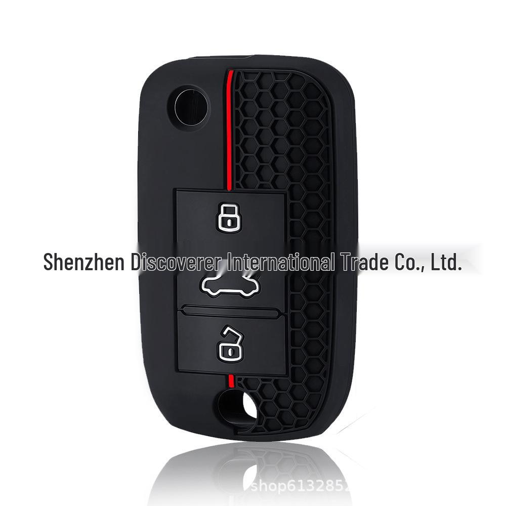 3-Button Honeycomb Pattern Silicone Key Cover for MG GS, MG5, MG7, Ruixing, Roewe 350 чёрный