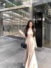 Black Slim-Fit Knitted Long-Sleeve Dress - Women's Spring/Autumn Trend