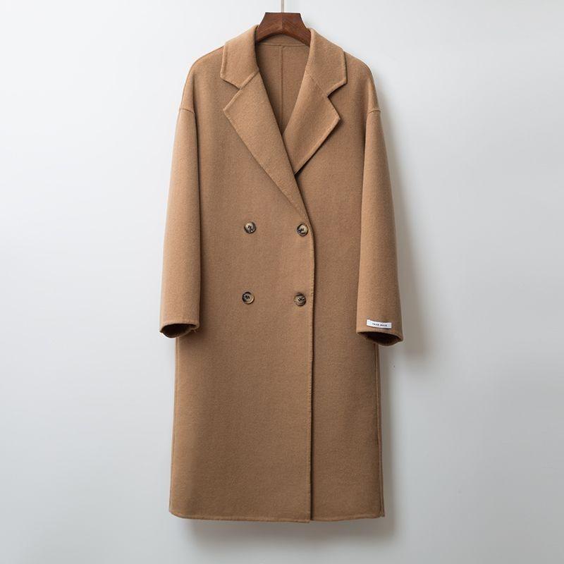 2025 Trendy Wool Long Overcoat - Figure-Flattering and Lightweight for Autumn/Winter