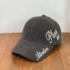 Fashion Hat American retro handwritten embroidered baseball cap made old men's and women's retro soft top baseball cap retro sunshade casual hat