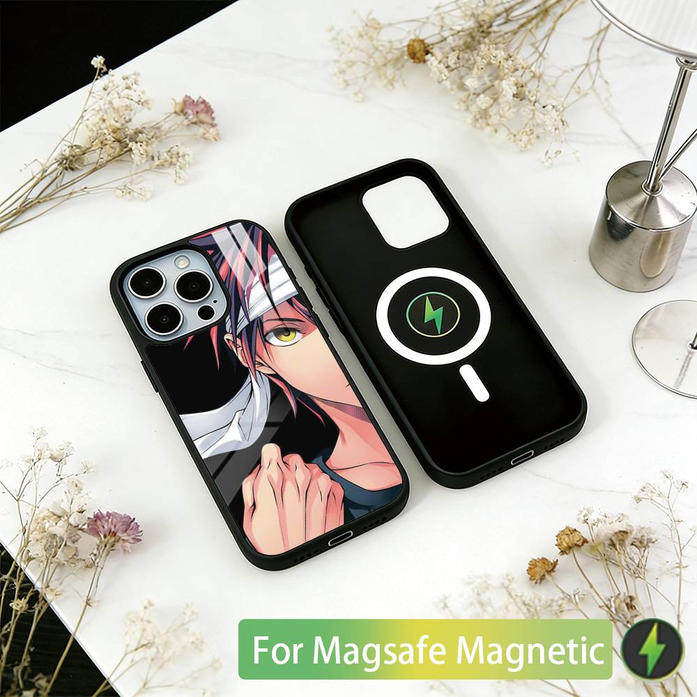 Food Wars_ Soma Yukihira Handyhülle Für iPhone17,16,15,14,13,12,11 Plus,Pro Magnetisch Für Magsafe Kabelloses Laden