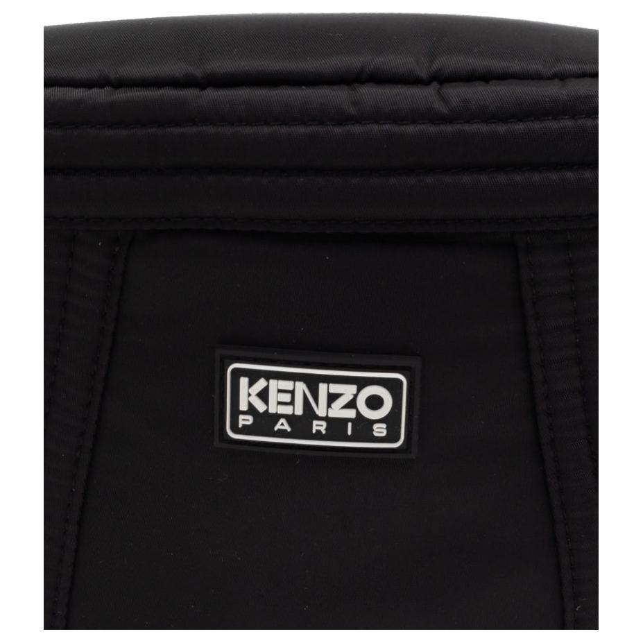 Kenzo Micro Logo Zipper Nylon Waist Bag Women waist bag Black FE62SA707F01