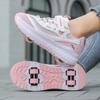 Girls' 2025 Style Walking Shoes Roller Skates Mesh Surface Kids' Sports Shoes Large Children's Inline Skates Four-Wheel Gliding