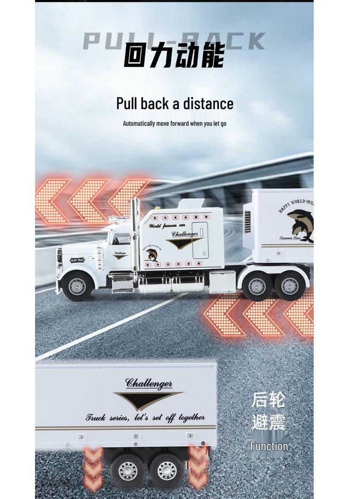 1:24 Peterbilt 389 Alloy Semi-Truck Model with Pull-back, Sound, and Light Features