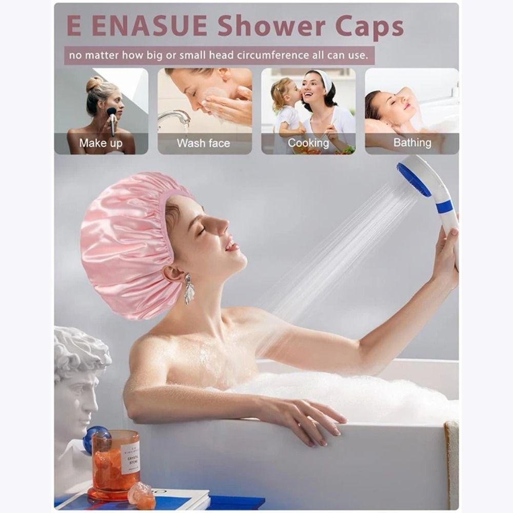 Reusable Bath Hair Cap EVA Exterior Shower Hair Cover Bathroom Supplies Shower Cap  Hair