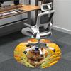 1pc Dog Golden Retriever Flowers Office Round Area Rug,  Mat Suitable ForOffice, Under Office Chairs Bedroom Living Room Home Decor, Room Deco