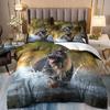 3D Printed Bedding German Shepherd Dog Quilt Cover Pet Dog Three-Piece Home Textiles