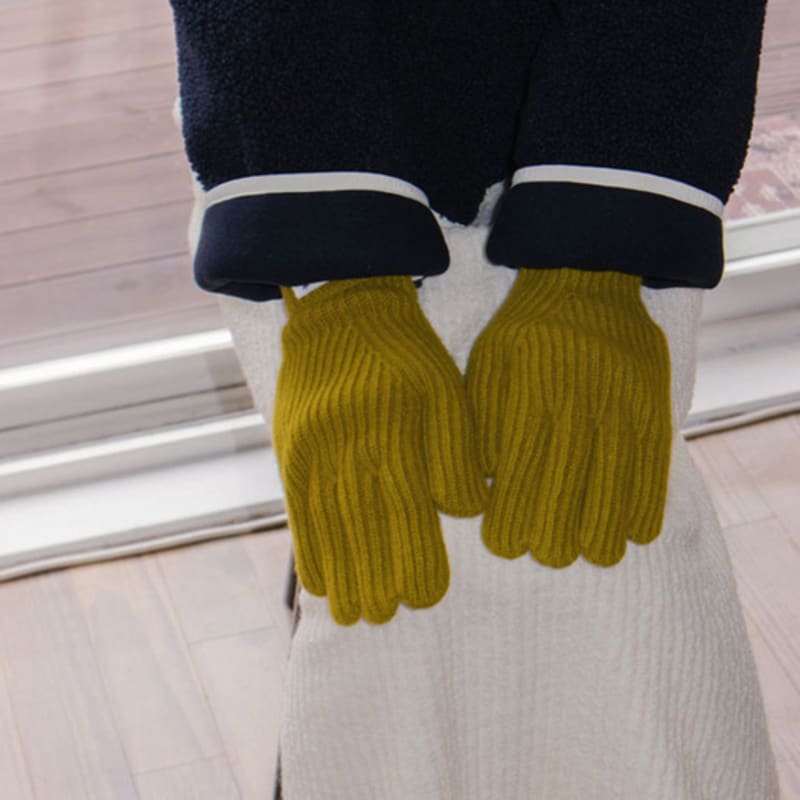 SUSUMU SEOUL CASHMERE GLOVES Olive