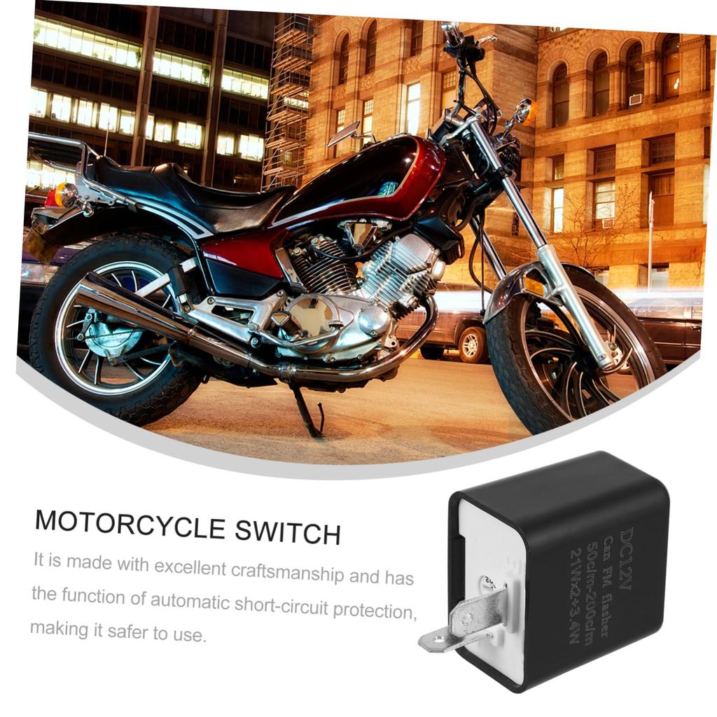 TOPPERFUN 4 Relay Motorcycle Turn Flasher Motorcycle Switch Motorcycle Turn Light Flasher Turn Flasher Motorcycle Turn Signal