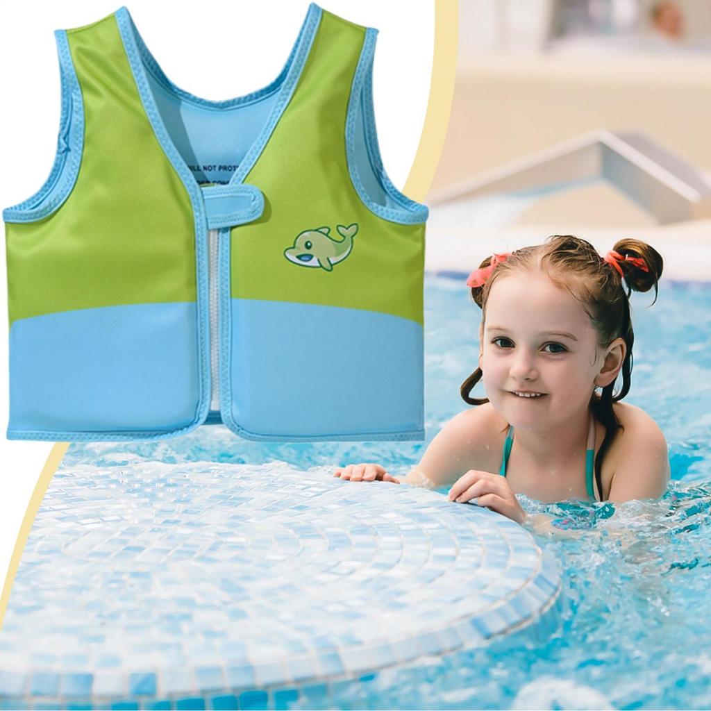 Toddlers Swim Vest Cartoon Kids Swim Trainer Vest Cute Swimming Aid Buoyancy Clothing Floatation Jackets for Swimming Pool