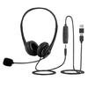 Computer Headsets With Clear Auditory USB Type C Adapter 3.5mm Connection Comfortable Ear Cushions Office Use