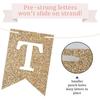 Pre-Strung Bride To Be Banner - No DIY - Gold Glitter Bachelorette Bridal Party Banner - Pre-Strung Garland On 8 Ft Strand - Gold Bachelorette Bridal