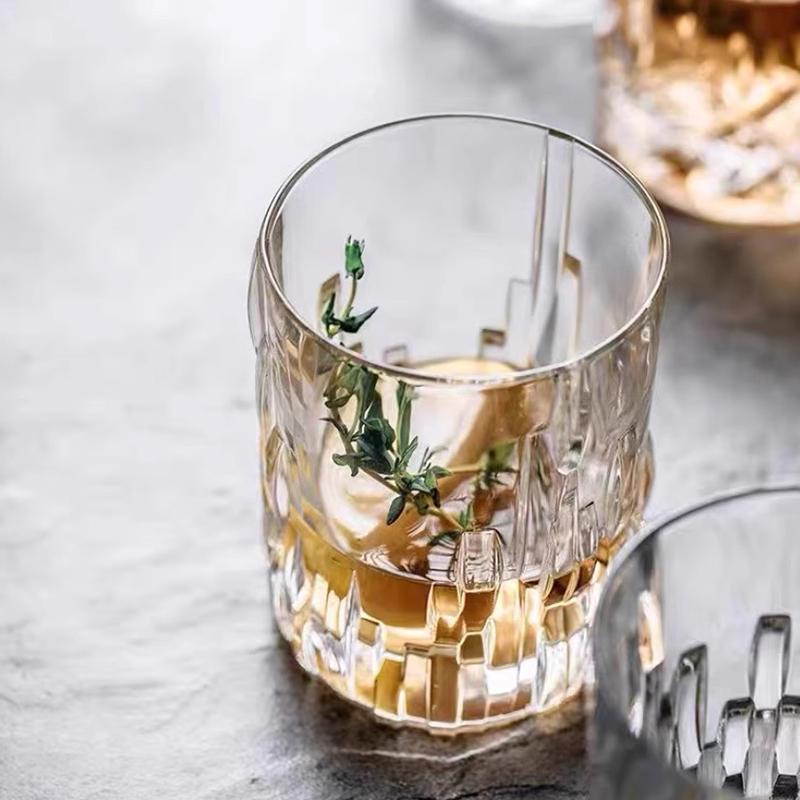 340ml Whisky Glass Cocktail Cups Wine Glass Creative Drinking Glasses Wedding Gifts Household Party Transparent Modern Drinkware