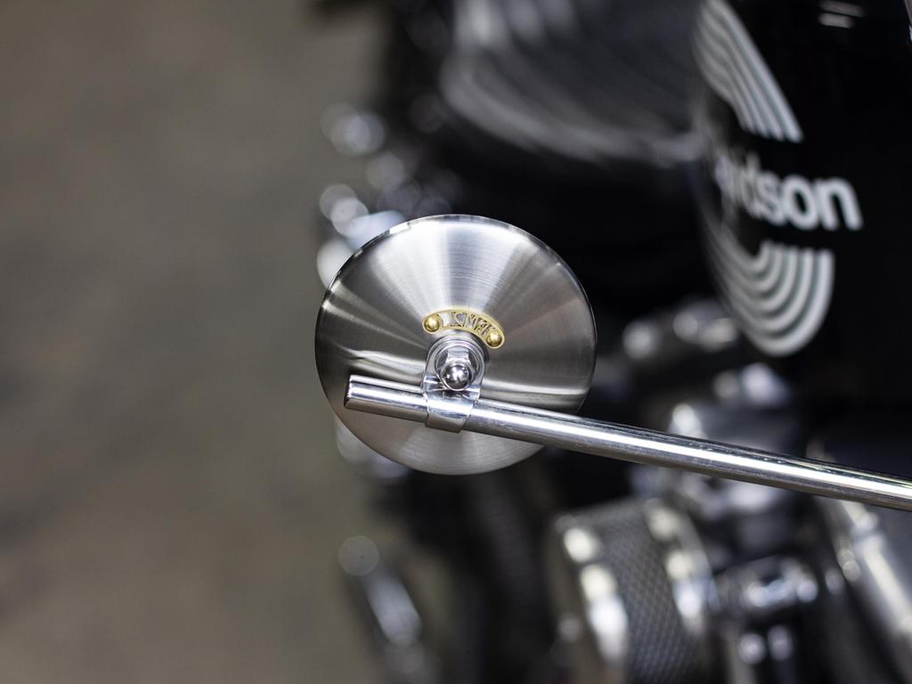 JCMA Mirror Hairline Brass MOTOR ROCK 80 1. (Brass Tag/Brass Rivet) (MR-HC059H)