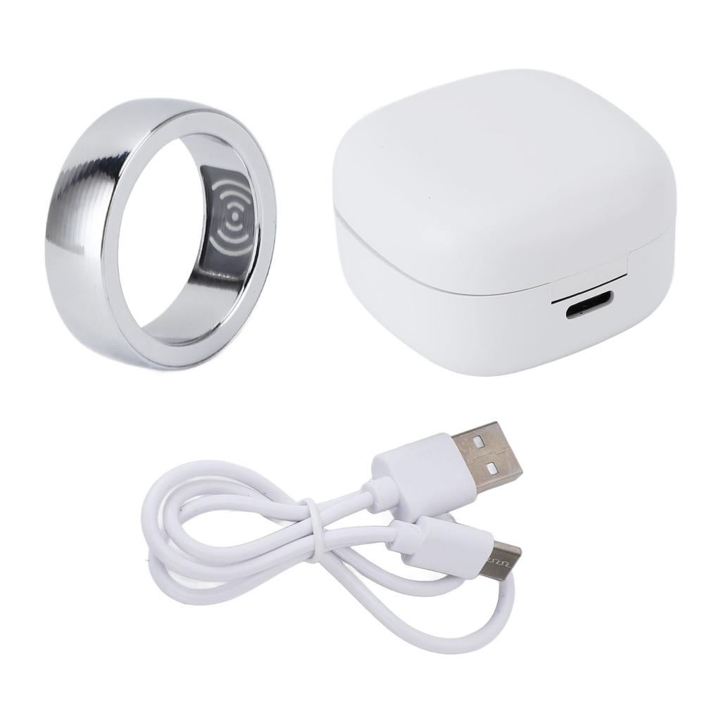 Smart Ring Fitness Tracker Body Temperature Sleep Monitoring IP68 Water Resistant Health Ring with