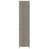 Vidaxl Garden Cabinet, Grey, 59X40X180 Cm, Pe Rattan